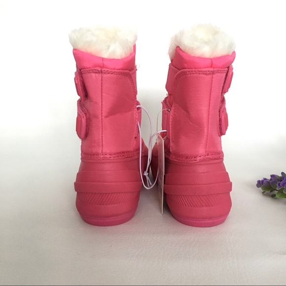 NWT Cat & Jack Lev Fuschia Pink Snow Winter Boots - Picture 5 of 8